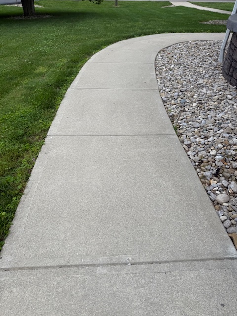 Concrete sidewalk